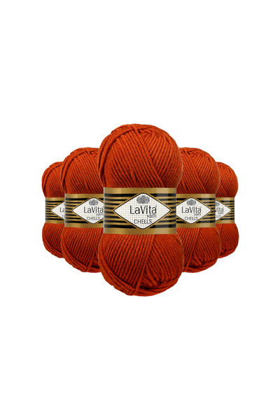 LaVita Yarn Fir de tricotat manual Chells 100% acrilic 500gr 5 BUCĂȚI (9729 K...