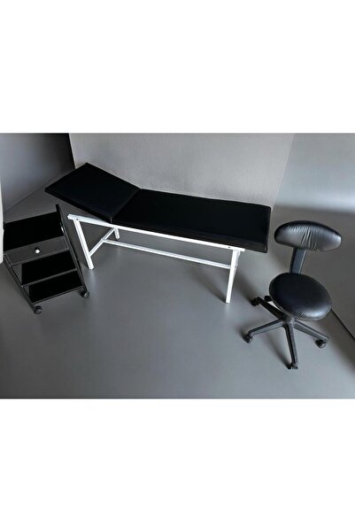 BAŞARI MEDİKAL KLASİK SEDYE SETİ (KLASİK SEDYE, 3 KATLI ÇEKMECELİ ETAJER , TA...