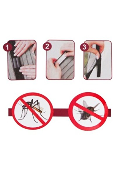 OEM Anti-Insect Curtain for Window with Magnets, 1.2 x 1.2 m, Black