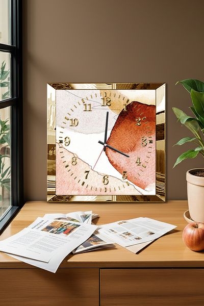 Zevahir Mobilya Dekorasyon Ceas de perete decorativ din MDF cu tematică Rhyth...