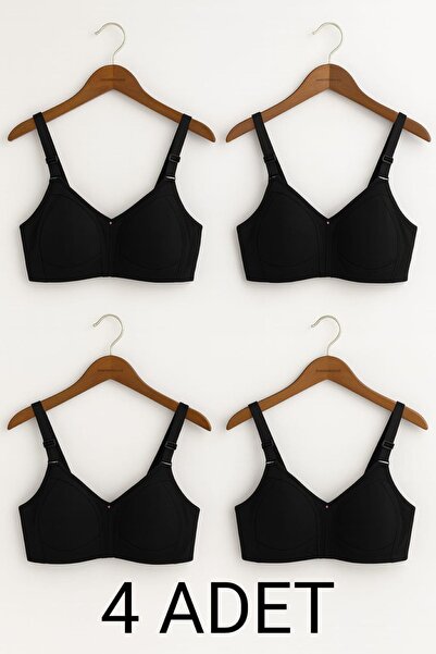 enmodaiçgiyim 4 Adet Pamuklu Balensiz Süngersiz Penye Dikişsiz Toparlayıcı Sü...