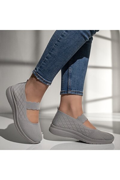 BMoD Women's grey espadrilles with a thick sole MOD13180