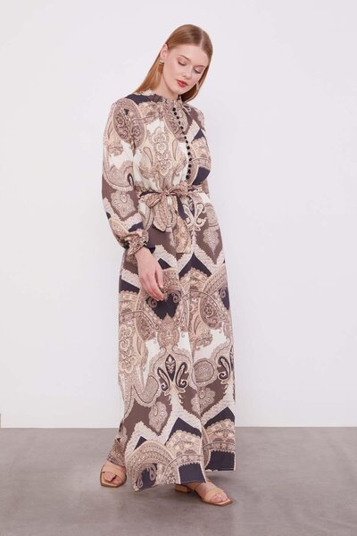 Levidor Black Ethnic Patterned Dress