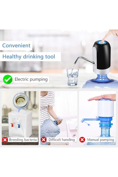 OEM Portable Electric Water Dispenser, USB Charging, 5-Gallon Bottles, Water Pump for Home, Office, Kitc