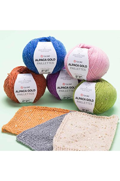 Yarnart Alpaca Gold Paillettes 50Gr 180Mt Hand Knitting Yarn