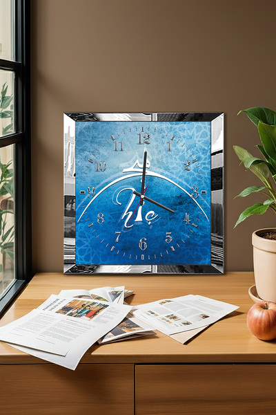 Zevahir Mobilya Dekorasyon Silver Framed Decorative Mdf Wall Clock with Ever Written Text