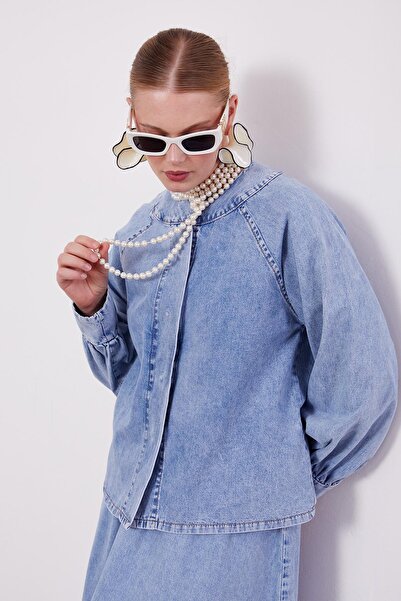 Levidor Ice Blue Denim Skirt Set