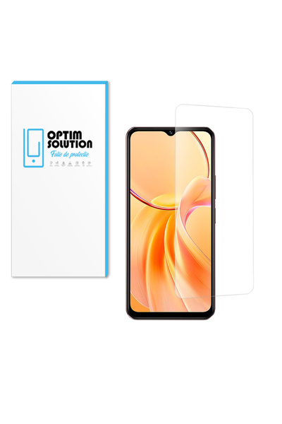 Optim Solution Folie Sticla securizata Noble 2.5D pentru Vivo Y28s, Rezistenta 9H, Anti-Fingerprint, Clear
