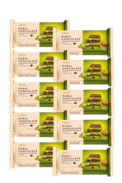 Harras Dubai Çikolatası Kadayıf & Antep Fıstıklı Dolgulu 10 Adet X 90g