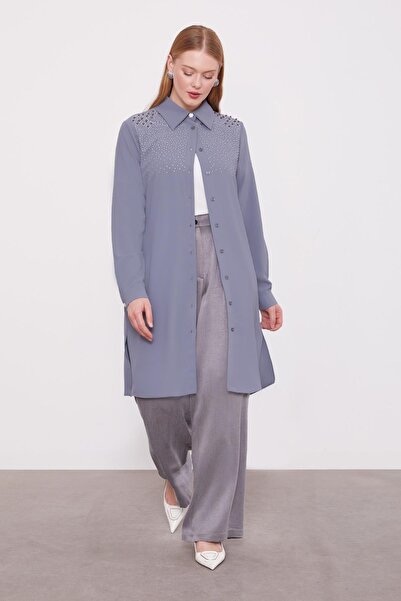 Levidor Anthracite Omzu Square Stone Tunic