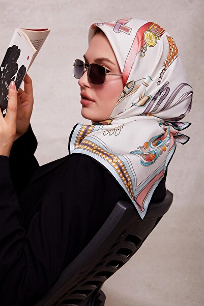 Levidor Baby Blue Twill Silk Scarf Lunera Collection