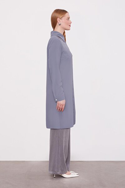 Levidor Anthracite Omzu Square Stone Tunic