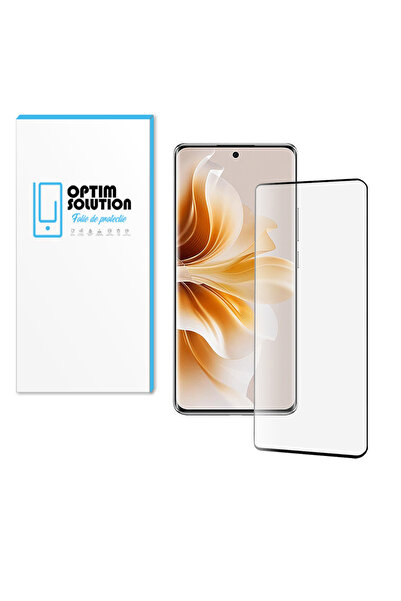 Optim Solution Folie Sticla securizata Gallant 5D pentru Oppo Reno11, Curved Screen,9H Anti-Explozie, Negru