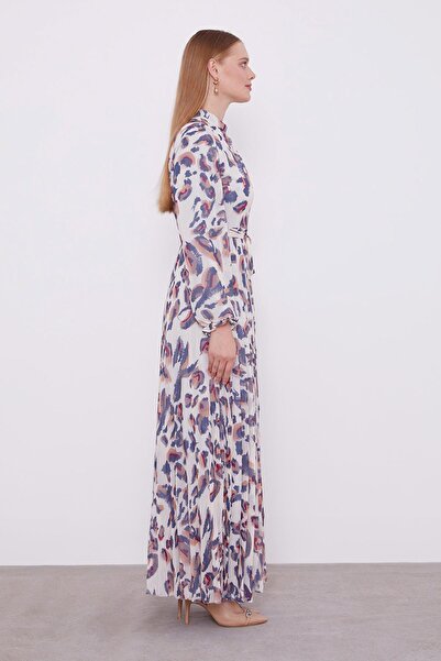 Levidor Φόρεμα με λεπτομέρεια με βολάν με μανίκια Indigo