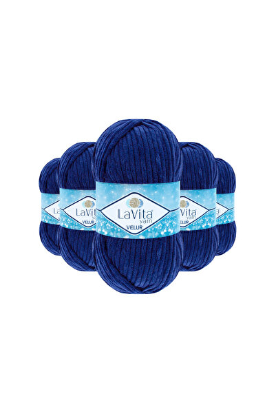 LaVita Yarn Velur Somot Pređa za ručno pletenje 100% P Poliester 500gr 5 kom ...