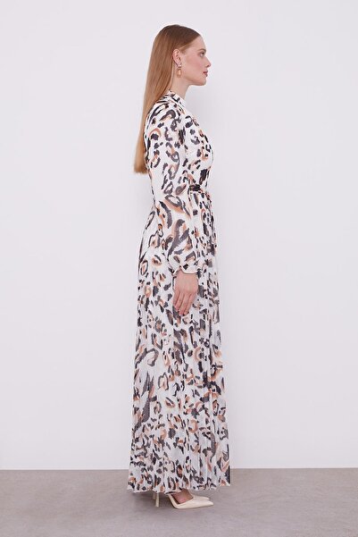 Levidor Φόρεμα με λεπτομέρεια με βολάν από καμέλα