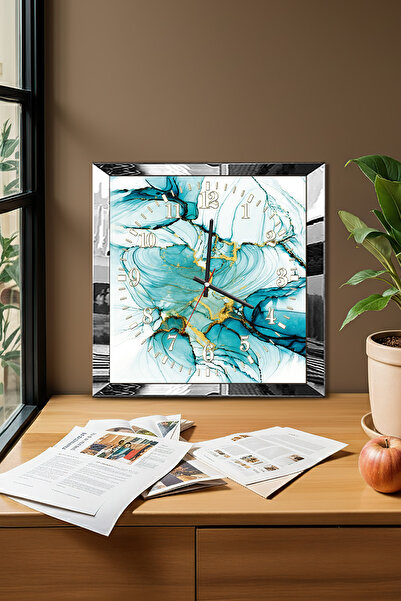 Zevahir Mobilya Dekorasyon Ceas de perete decorativ din MDF cu tematică Blue ...