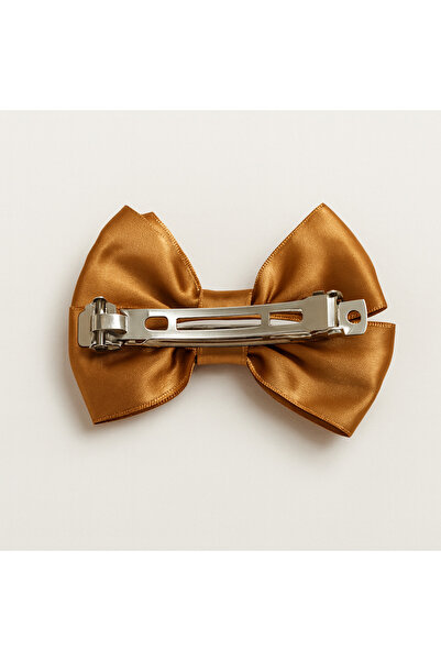 Handmade Betty Bands Satin Bow Hair Clip with Rhinestones – Clip-On, Stylish and Elegant Model
