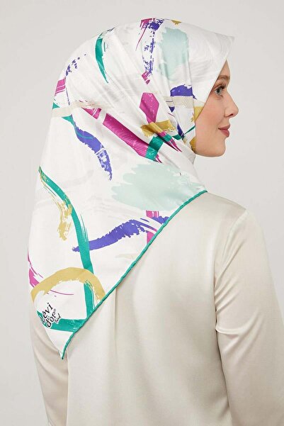 Levidor وشاح تويل بنمط الطلاء الأخضر