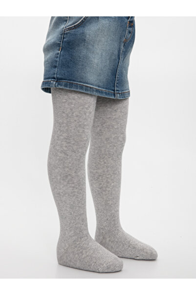 CiciTime Çocuk Modası Girl's Washable Winter Cotton Gray Pantyhose