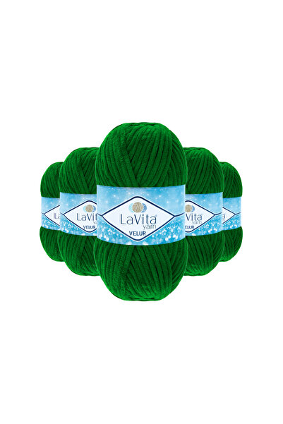 LaVita Yarn Βελούδινο νήμα πλεξίματος στο χέρι 100% Πολυεστέρας 500γρ 5 ΤΕΜΑΧ...