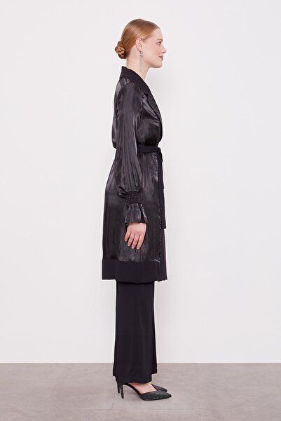 Levidor Black Stone Satin Jacket Triple Set