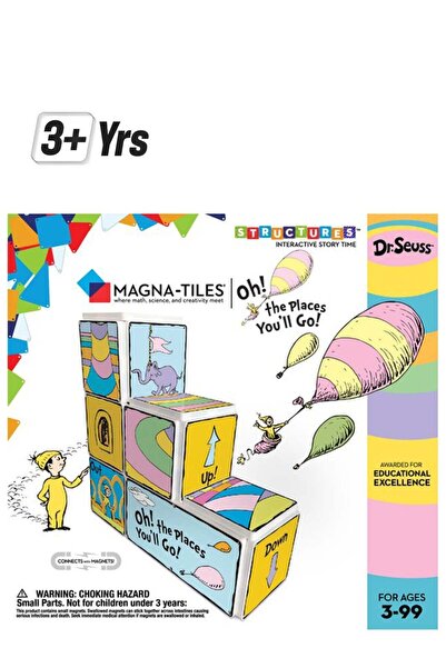 Generic Create-On Dr. Seuss Oh! The Places You'll Go! Magna-Tiles Structure Set, 19 Piece