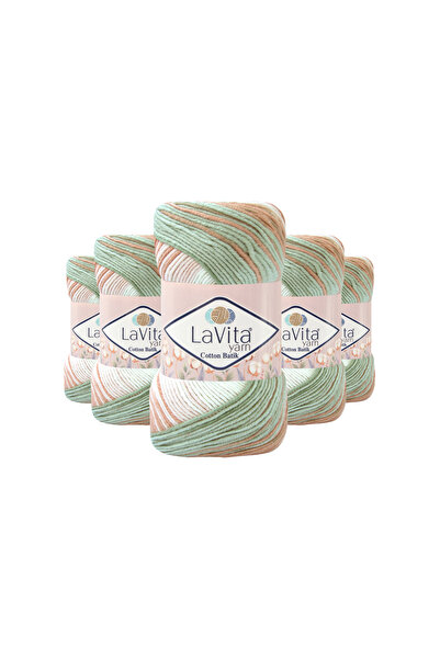 LaVita Yarn Памучна батик прежда за ръчно плетене 60% памук 40% акрил 500 г 5...