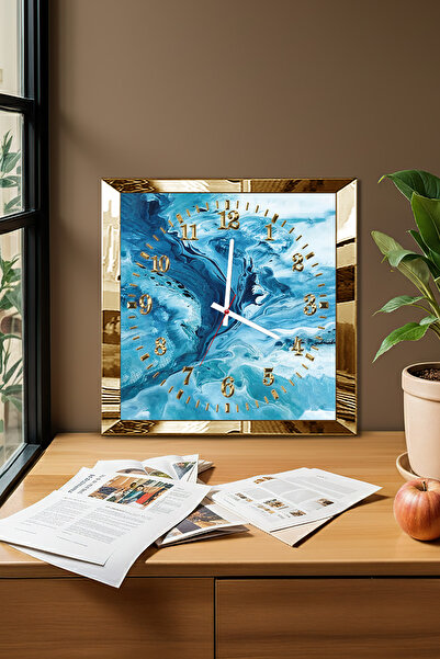 Zevahir Mobilya Dekorasyon Ceas de perete decorativ din MDF cu tematică Blue ...