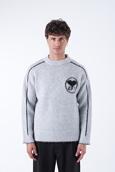 TÜZeMEN Wool Back Stripe Printed Knitwear