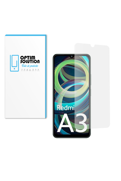 Optim Solution Folie Sticla securizata Noble 2.5D pentru Xiaomi Redmi A3, Rezistenta 9H, Clear