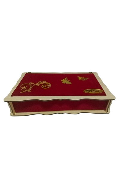 mars tasarım Baklava Box Double Faced Mdf Leathered Wood 500Gr
