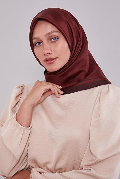 Levidor Monogram Silk Scarf with Red Edge Stripe