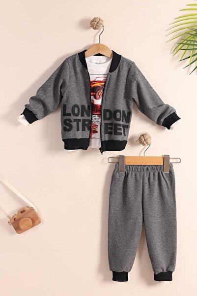 kidello طقم كارديجان للأطفال الذكور مكون من 3 قطع (1-3 سنوات)