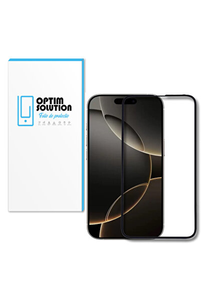 Optim Solution Folie din Sticla Temperata 5D pentru Apple iPhone 16 Pro Max, Rezistenta 9H, Anti-fingerprint, Clear