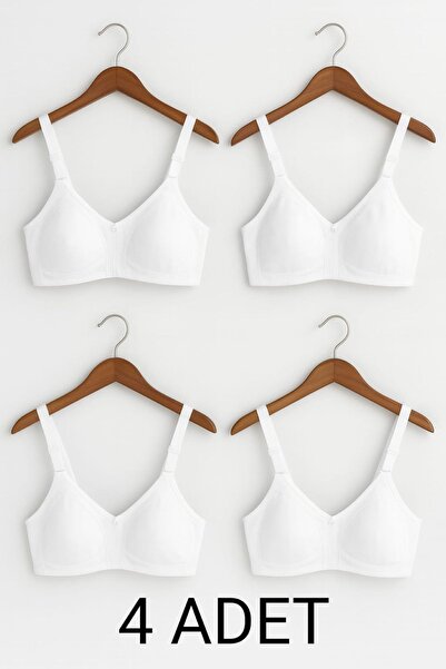 enmodaiçgiyim 4 Adet Pamuklu Balensiz Süngersiz Penye Dikişsiz Toparlayıcı Sü...