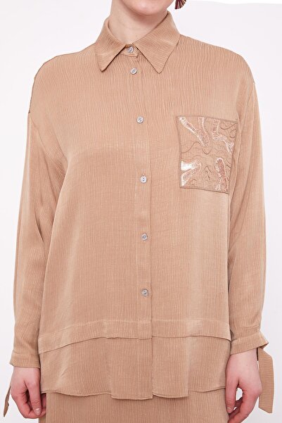 Levidor Camel Pocket Detailed Two-Piece Suit