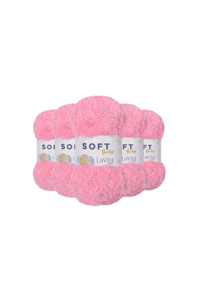 LaVita Yarn Mekana pređa za ručno pletenje 100% mekana P Poliester 500gr 5 ko...