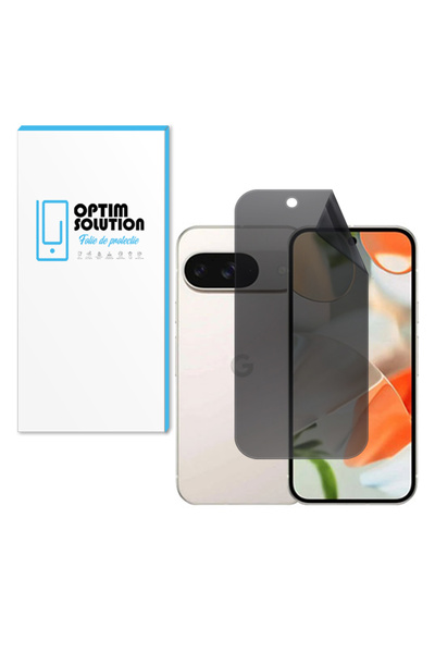 Optim Solution Μεμβράνη υδρογέλης απορρήτου για το Google Pixel 9, αντικατασκοπευτική, ολεοφοβική λειτουργία, μαύρη