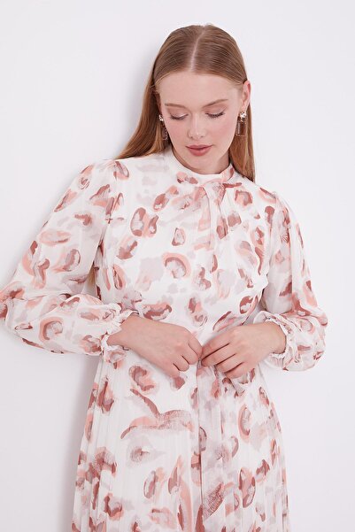 Levidor Φόρεμα με λεπτομέρεια με βολάν από σολομό