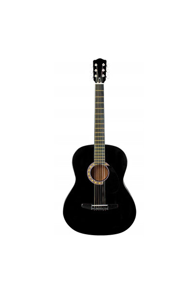 Depox ® wooden classical guitar, string set included, 95 cm, Classic Black