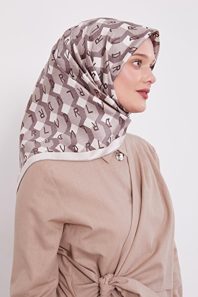 Levidor A.Mink Honeycomb Printed Twill Silk Scarf