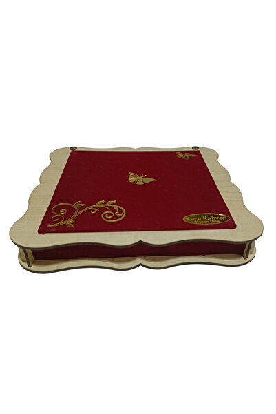 mars tasarım ÇİKOLATA KUTUSU ÇİFT YÜZ MDF KADİFE KAPLI AHŞAP 500gr'lık