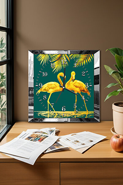 Zevahir Mobilya Dekorasyon Ceas de perete decorativ din MDF cu tematică Flami...