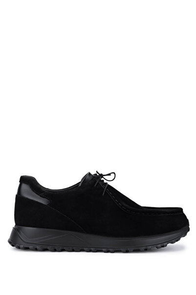Tamer Tanca Men's Genuine Leather Black/Black Casual Shoes