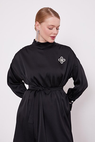 Levidor Siyah Kol Fırfır Detaylı İkili Takım