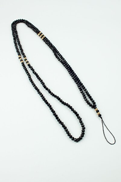 Liveyn Design Kristal Kesim Boncuklu Uzun Telefon Askısı