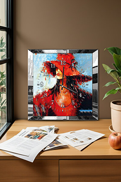 Zevahir Mobilya Dekorasyon Διακοσμητικό ρολόι τοίχου από MDF με θέμα τη γυναί...