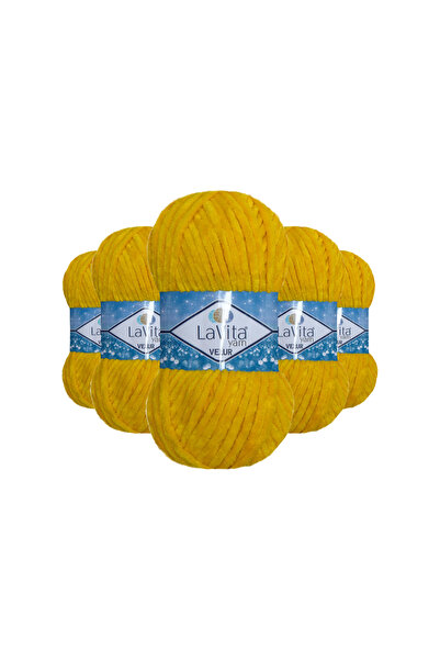 LaVita Yarn Βελούδινο νήμα πλεξίματος στο χέρι 100% Πολυεστέρας 500γρ 5 ΤΕΜΑΧ...