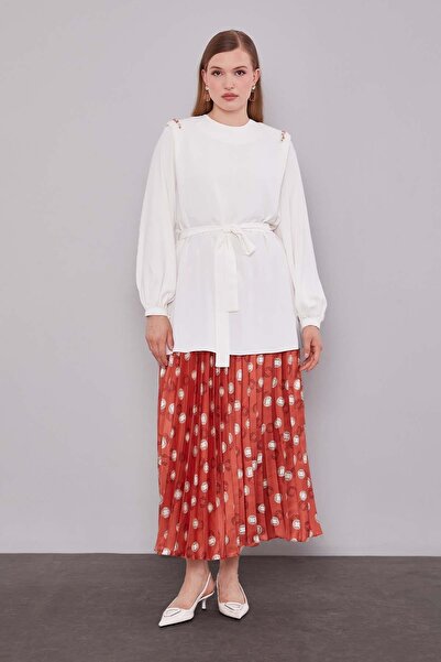 Levidor Tile Pleated Patterned Skirt Set